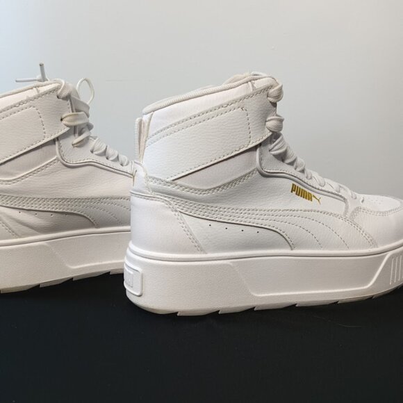 PUMA Karmen Rebelle Mid Platform Sneakers in white- Women's size 8 - Picture 7 of 14